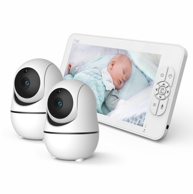 Wireless Baby Monitor - 7Inch IPS Screen 1V2 Wireless PTZ
