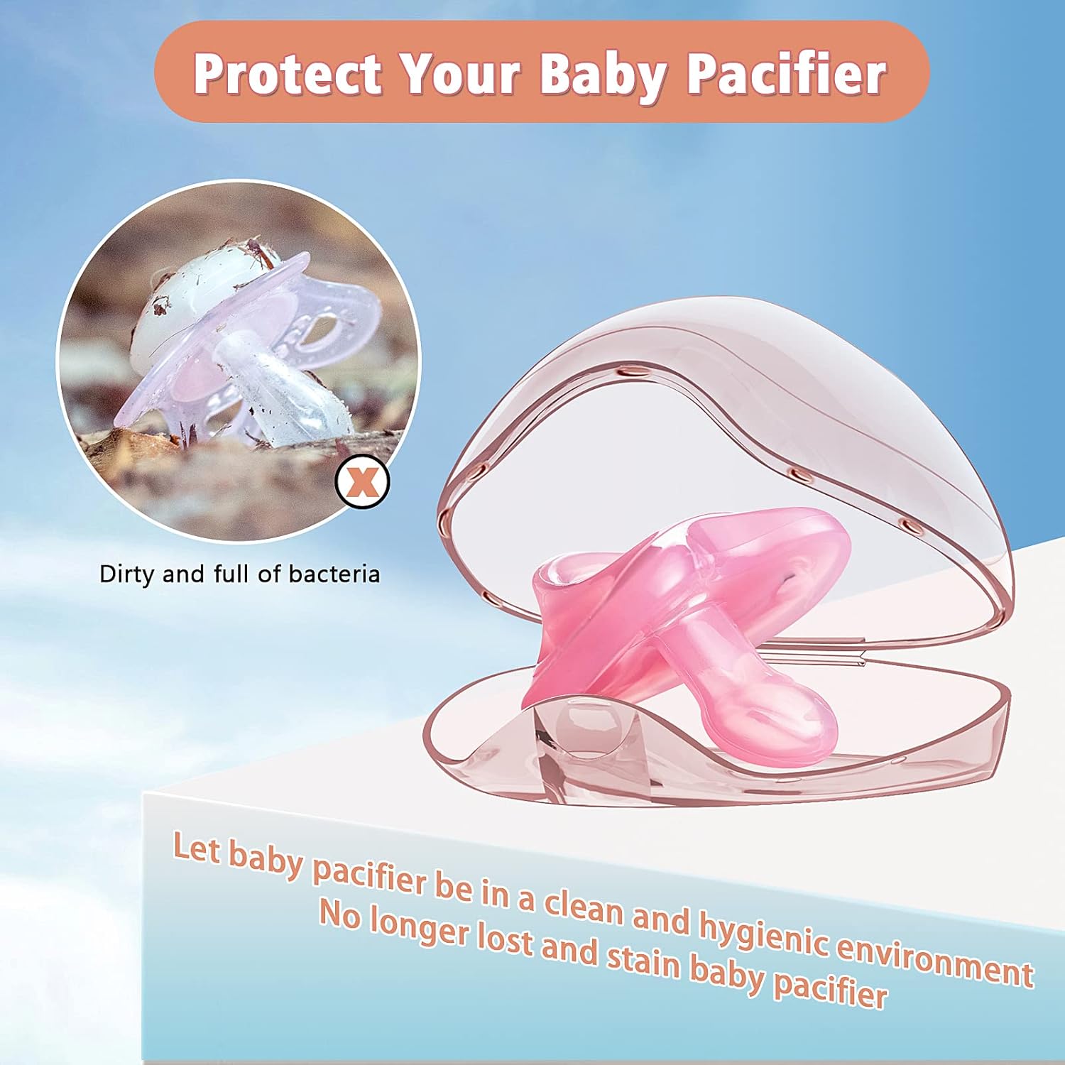Pacifier Holder - 2/4 Pcs Trav - Baby Products Storage Box review and price