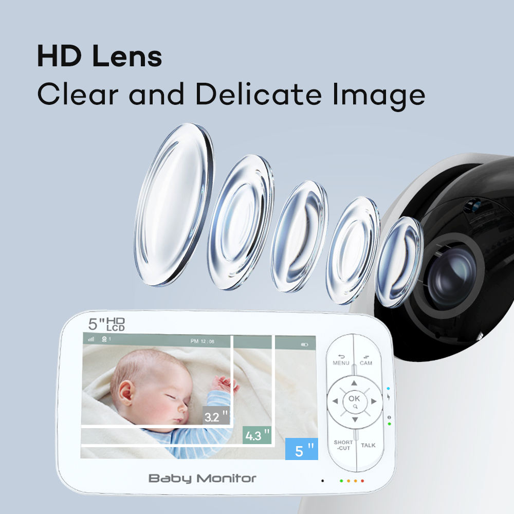 5Inch 2MP 1080P  APP Remote Co - Wireless Baby Monitor review and price